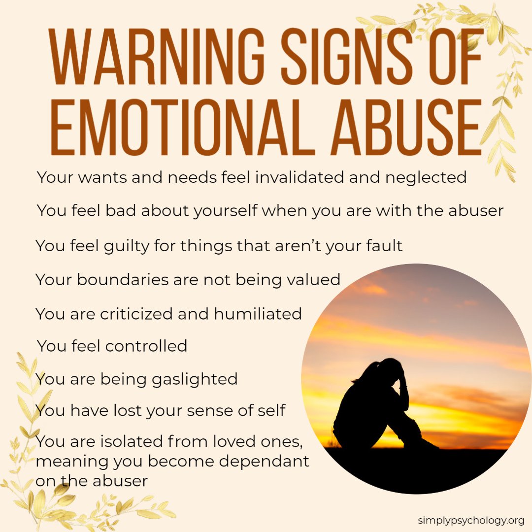 some of the warning signs of emotional abuse